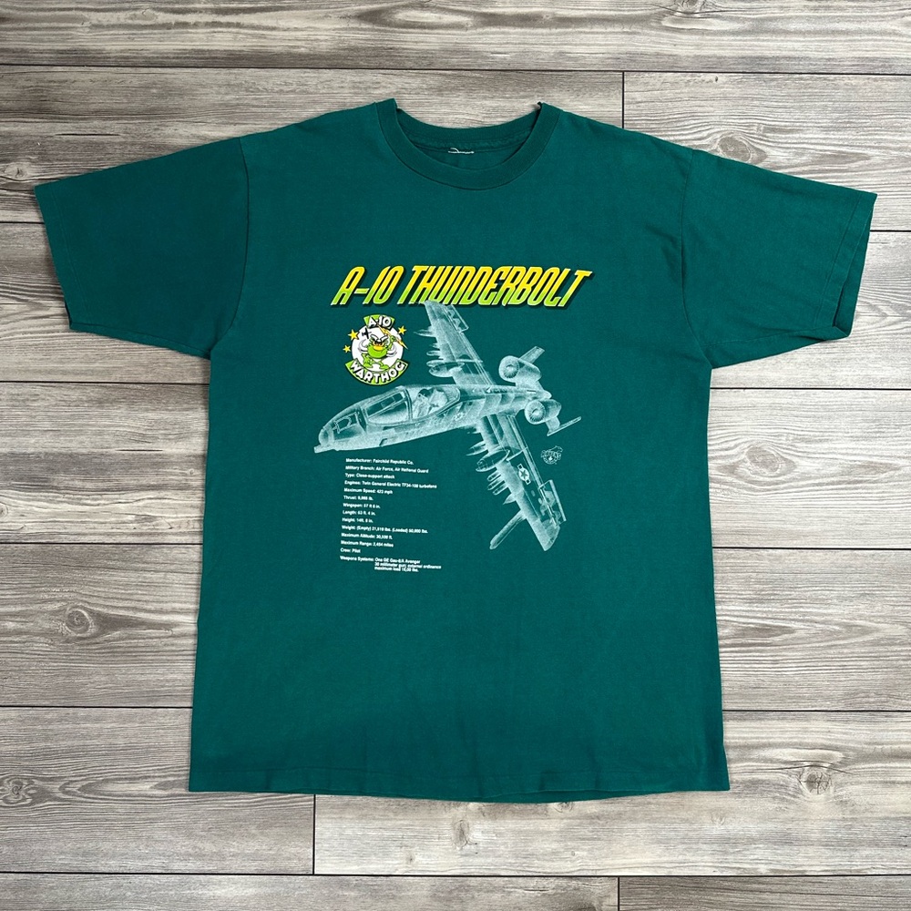 Vintage 90's A-10 Thunderbolt Warthog Plane T Shirt